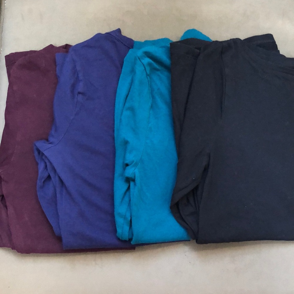 Set/4 GAP Ann Taylor Jewel Tone Long Sleeve Tees